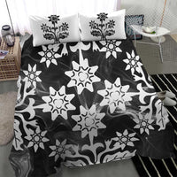 Cook Islands Black Marble Tivaevae Bedding Set LT05 - Polynesian Pride
