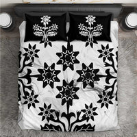 Cook Islands White Marble Tivaevae Bedding Set LT05 White - Polynesian Pride