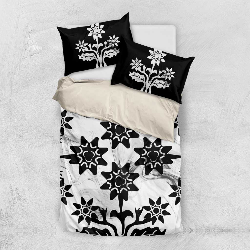 Cook Islands White Marble Tivaevae Bedding Set LT05 US Twin 172cm x 218cm White - Polynesian Pride