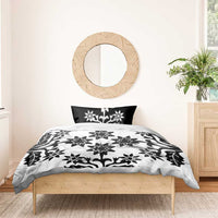 Cook Islands White Marble Tivaevae Bedding Set LT05 - Polynesian Pride