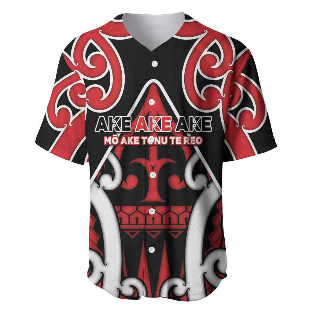 New Zealand Maori Language Week Baseball Jersey Mo Ake Tonu Te Reo LT05 Black - Polynesian Pride