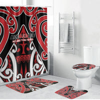 New Zealand Maori Language Week Bathroom Set Mo Ake Tonu Te Reo LT05 Bathroom Set (4 pcs) Black - Polynesian Pride