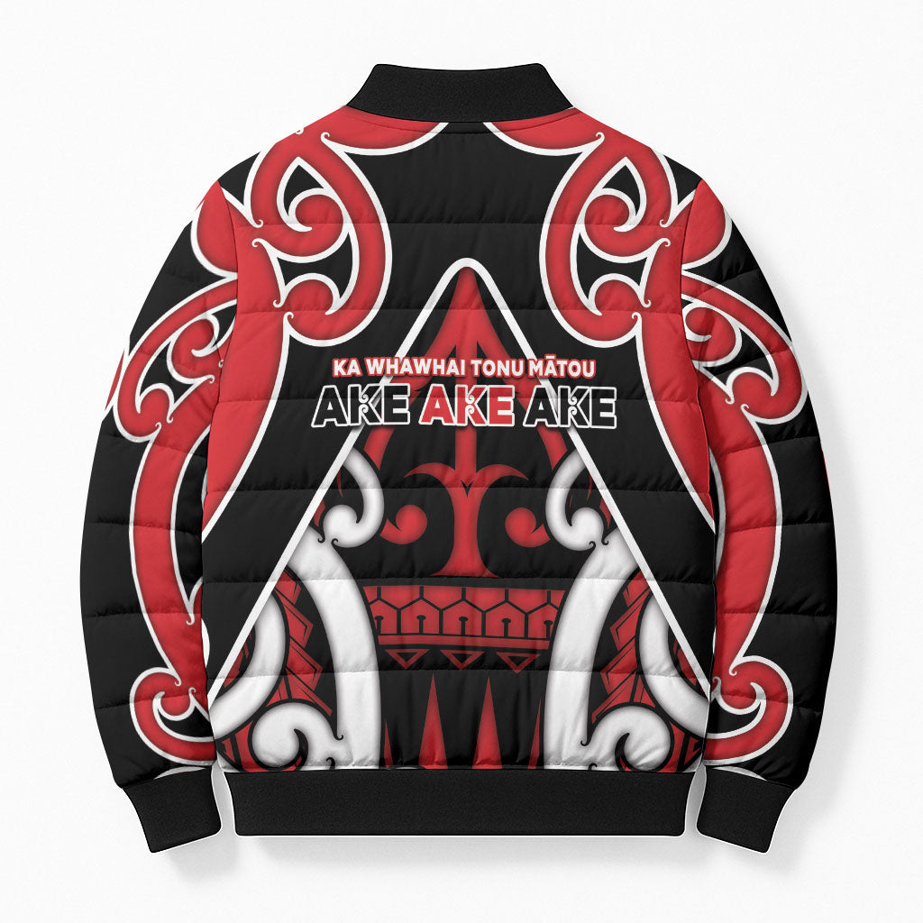 New Zealand Maori Language Week Bomber Puffer Jacket Mo Ake Tonu Te Reo LT05 - Polynesian Pride