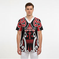 New Zealand Maori Language Week Scrub Top Mo Ake Tonu Te Reo LT05 - Polynesian Pride