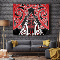 New Zealand Maori Language Week Tapestry Mo Ake Tonu Te Reo LT05 Black - Polynesian Pride