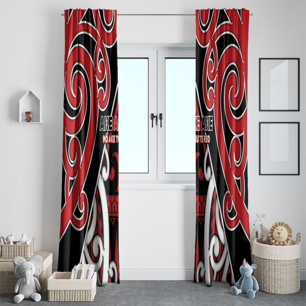 New Zealand Maori Language Week Window Curtain Mo Ake Tonu Te Reo LT05 - Polynesian Pride