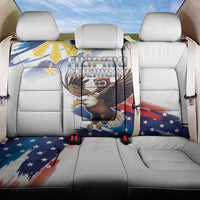 Filipino American History Month Back Car Seat Cover Bald Eagle Tarsier Together LT05 One Size White - Polynesian Pride