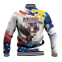 Filipino American History Month Baseball Jacket Bald Eagle Tarsier Together LT05 - Polynesian Pride