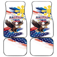 Filipino American History Month Car Mats Bald Eagle Tarsier Together LT05 - Polynesian Pride