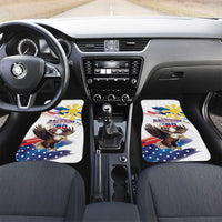 Filipino American History Month Car Mats Bald Eagle Tarsier Together LT05 Set 2pcs - Front White - Polynesian Pride