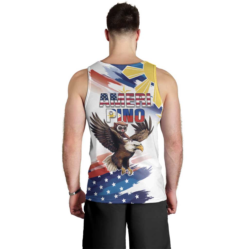 Filipino American History Month Men Tank Top Bald Eagle Tarsier Together LT05 - Polynesian Pride