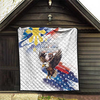 Filipino American History Month Quilt Bald Eagle Tarsier Together LT05 - Polynesian Pride