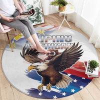 Filipino American History Month Round Carpet Bald Eagle Tarsier Together LT05 - Polynesian Pride