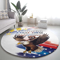 Filipino American History Month Round Carpet Bald Eagle Tarsier Together LT05 - Polynesian Pride