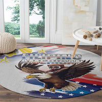Filipino American History Month Round Carpet Bald Eagle Tarsier Together LT05 - Polynesian Pride
