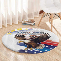 Filipino American History Month Round Carpet Bald Eagle Tarsier Together LT05 - Polynesian Pride