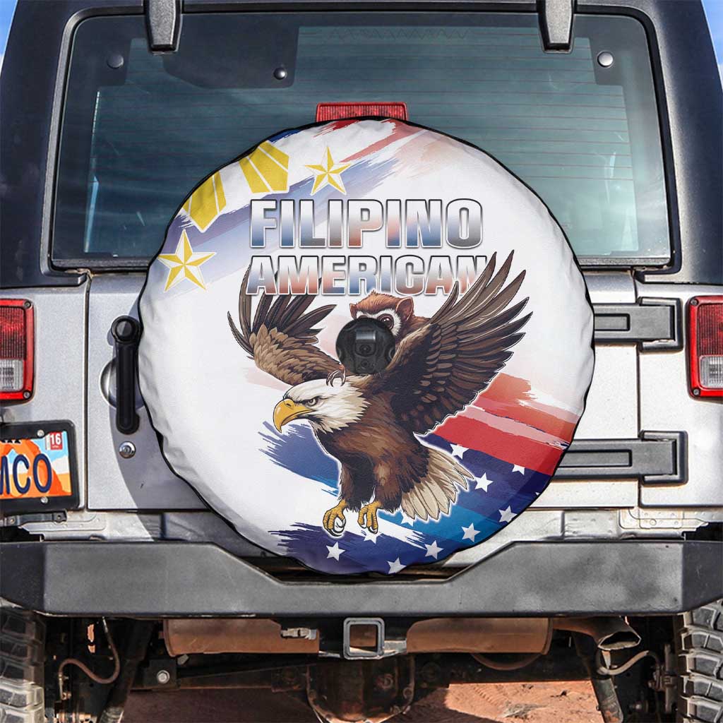 Filipino American History Month Spare Tire Cover Bald Eagle Tarsier Together