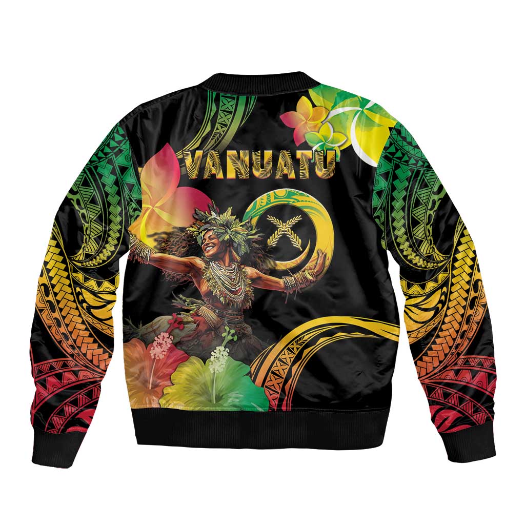 Halo Vanuatu Bomber Jacket Beautiful Woman Dancing LT05 - Polynesian Pride
