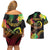 Halo Vanuatu Couples Matching Off Shoulder Short Dress and Hawaiian Shirt Beautiful Woman Dancing