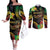 Halo Vanuatu Couples Matching Off The Shoulder Long Sleeve Dress and Long Sleeve Button Shirt Beautiful Woman Dancing