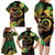 Halo Vanuatu Family Matching Long Sleeve Bodycon Dress and Hawaiian Shirt Beautiful Woman Dancing