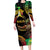 Halo Vanuatu Family Matching Long Sleeve Bodycon Dress and Hawaiian Shirt Beautiful Woman Dancing