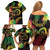 Halo Vanuatu Family Matching Off Shoulder Short Dress and Hawaiian Shirt Beautiful Woman Dancing