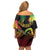 Halo Vanuatu Family Matching Off Shoulder Short Dress and Hawaiian Shirt Beautiful Woman Dancing