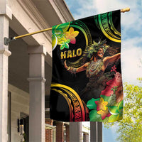 Halo Vanuatu Garden Flag Beautiful Woman Dancing LT05 House Flag Black - Polynesian Pride