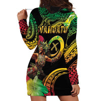 Halo Vanuatu Hoodie Dress Beautiful Woman Dancing LT05 - Polynesian Pride