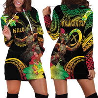 Halo Vanuatu Hoodie Dress Beautiful Woman Dancing LT05 - Polynesian Pride