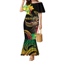 Halo Vanuatu Mermaid Dress Beautiful Woman Dancing LT05 Women Black - Polynesian Pride
