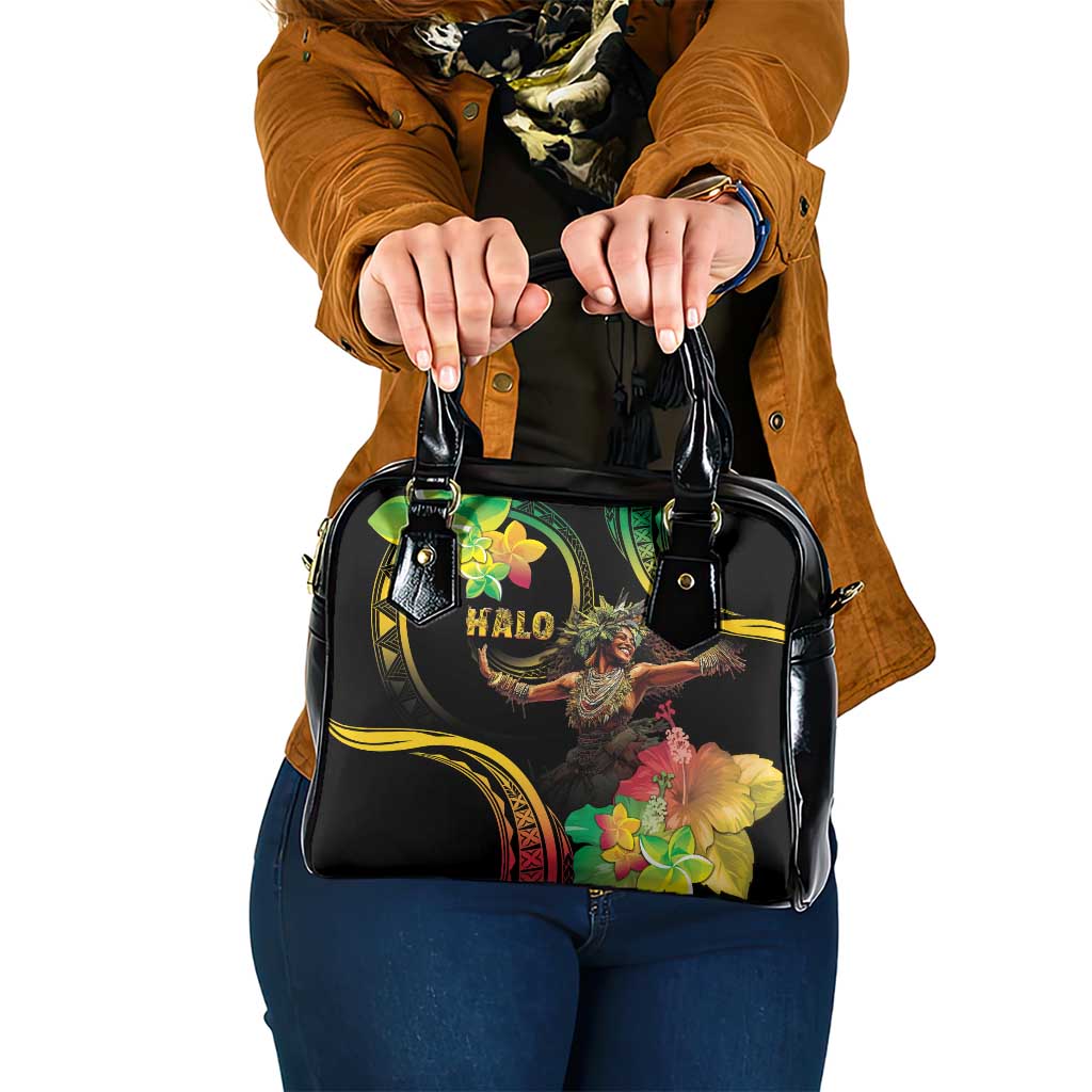 Halo Vanuatu Shoulder Handbag Beautiful Woman Dancing LT05 One Size Black - Polynesian Pride
