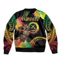 Halo Vanuatu Sleeve Zip Bomber Jacket Beautiful Woman Dancing LT05 - Polynesian Pride