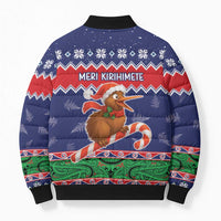 New Zealand Christmas Bomber Puffer Jacket Kiwi-sh You A Merry Christmas LT05 - Polynesian Pride