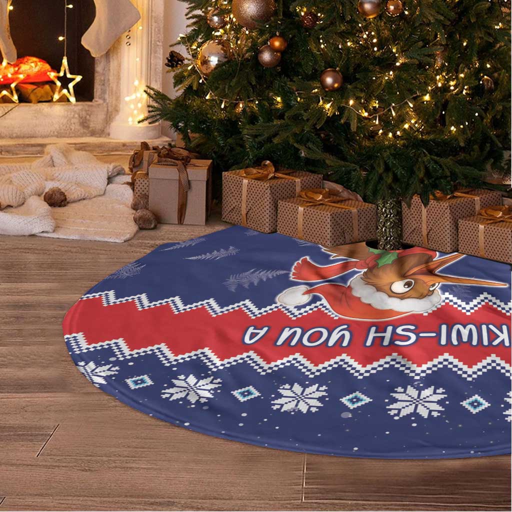 New Zealand Christmas Tree Skirt Kiwi-sh You A Merry Christmas LT05 - Polynesian Pride