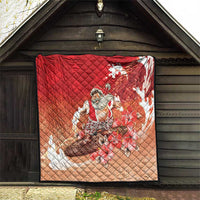 Hawaii Funny Christmas Quilt Santa Surfing With Tapa Pattern LT05 - Polynesian Pride