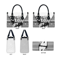 Fiji Day 2026 Leather Bag Masi Tapa Pattern With Palm Tree White Version