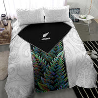 New Zealand Fern Rugby Bedding Set World Cup 2023 Paua Shell Maori Pattern LT05 - Polynesian Pride