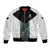 Custom New Zealand Fern Rugby Bomber Jacket World Cup 2023 Paua Shell Maori Pattern LT05 Unisex White - Polynesian Pride