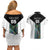 Custom New Zealand Fern Rugby Couples Matching Off Shoulder Short Dress and Hawaiian Shirt World Cup 2023 Paua Shell Maori Pattern LT05 - Polynesian Pride