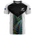 Custom New Zealand Fern Rugby T Shirt World Cup 2023 Paua Shell Maori Pattern LT05 White - Polynesian Pride