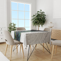 New Zealand Fern Rugby Tablecloth World Cup 2023 Paua Shell Maori Pattern LT05 - Polynesian Pride