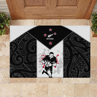 New Zealand Player Rugby Rubber Doormat World Cup 2023 Maori Pattern LT05 - Polynesian Pride
