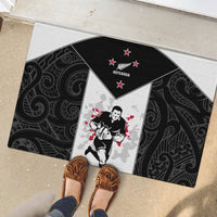 New Zealand Player Rugby Rubber Doormat World Cup 2023 Maori Pattern LT05 - Polynesian Pride