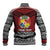 Personalised Tonga Constitution Day Baseball Jacket Tongan Kupesi Ngatu Pattern