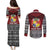 Personalised Tonga Constitution Day Couples Matching Puletasi and Long Sleeve Button Shirt Tongan Kupesi Ngatu Pattern