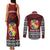 Personalised Tonga Constitution Day Couples Matching Tank Maxi Dress and Long Sleeve Button Shirt Tongan Kupesi Ngatu Pattern