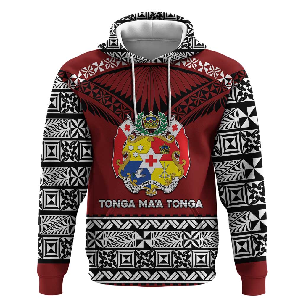 Personalised Tonga Constitution Day Hoodie Tongan Kupesi Ngatu Pattern