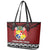 Tonga Constitution Day Leather Tote Bag Tongan Kupesi Ngatu Pattern